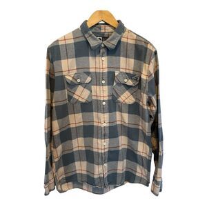 Salty Crew Blue and Cream Plaid Casual Button Up Shirt